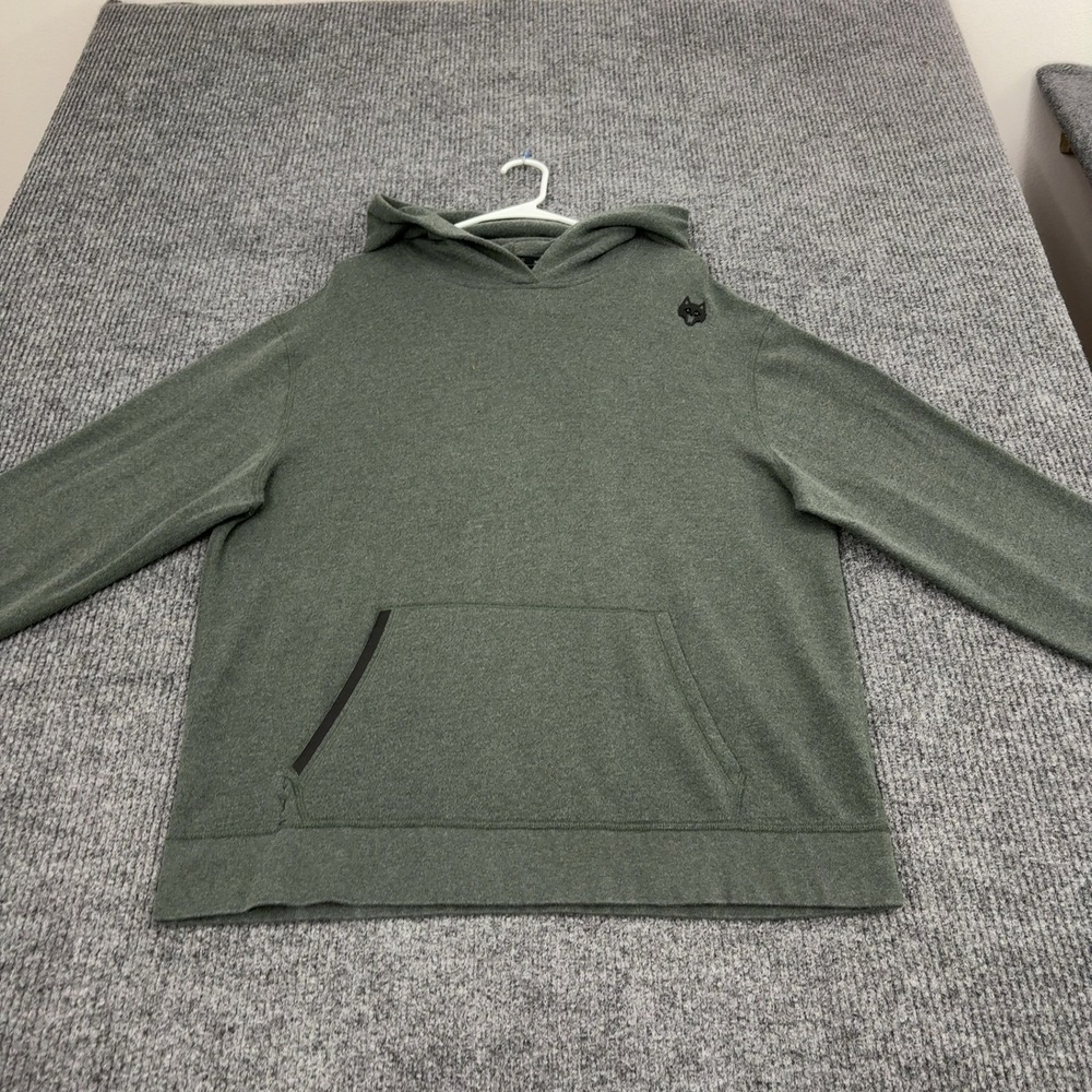 Greyson Hoodie Mens XL Green Pima Cotton Wolf Logo Athleisure Golf Casual